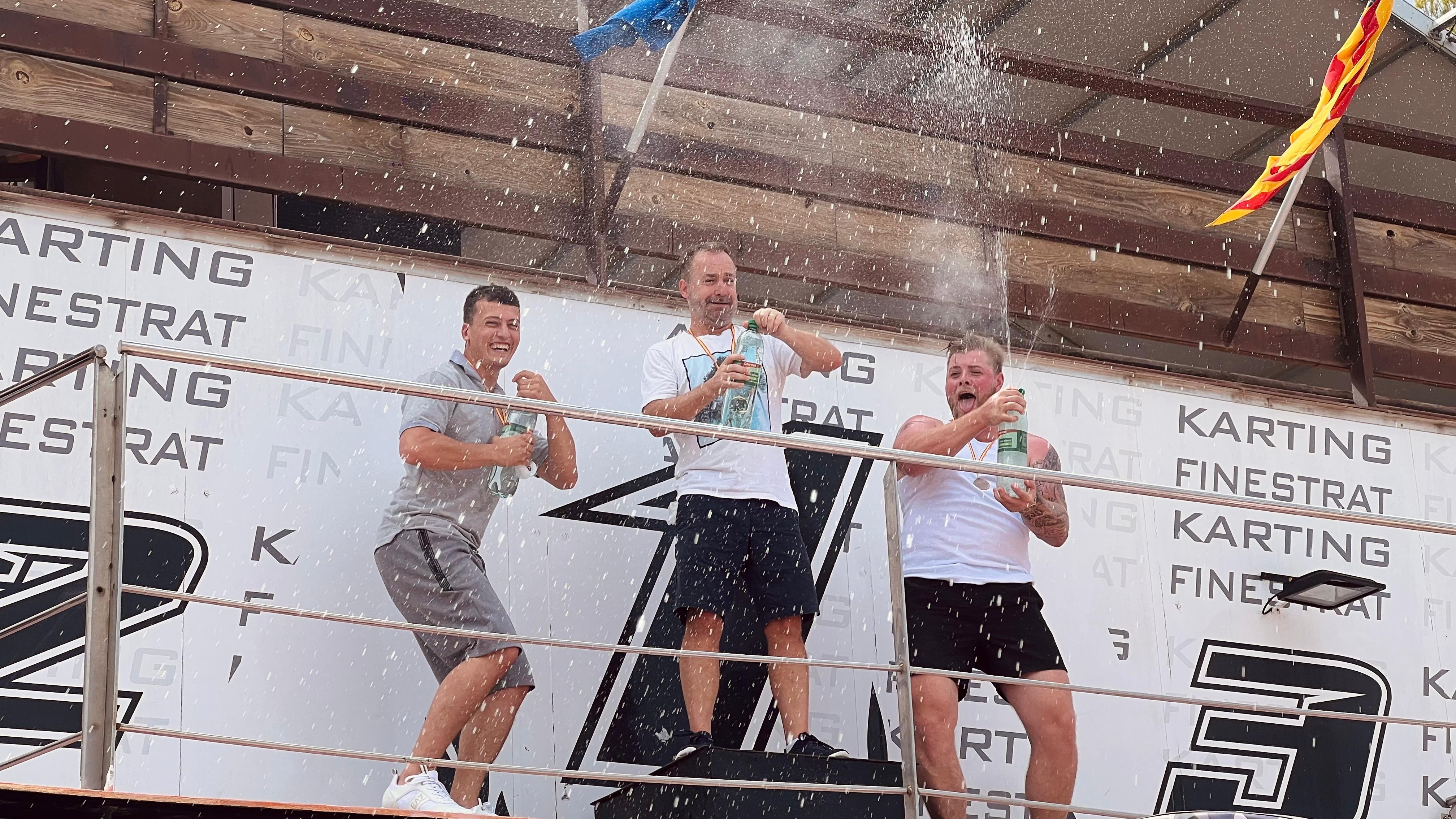 stag party on the podium